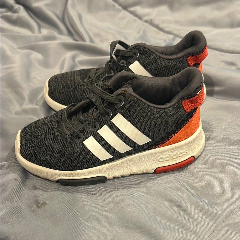 Adidas Black and Orange Sneakers with Sporty Design